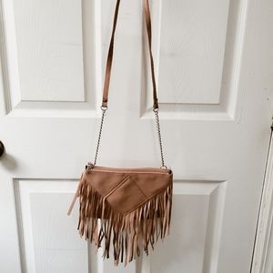 Small cross body bag with fringe